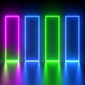 Abstract background with flashing neon lights of green blue white pink violet colors Royalty Free Stock Photo