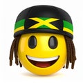 Emoticon rastafari cartoon Royalty Free Stock Photo