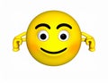Emoticon yellow emotji cartoon Royalty Free Stock Photo