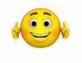 Emoticon yellow emotji cartoon Royalty Free Stock Photo