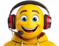 Emoticon yellow emotji cartoon Royalty Free Stock Photo