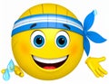 Emoticon yellow emotji cartoon Royalty Free Stock Photo