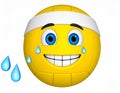 Emoticon yellow emotji cartoon Royalty Free Stock Photo