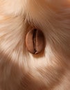 Close-Up of Coffee Bean on Soft Beige Fur â Minimalist Natural Texture Concept Royalty Free Stock Photo