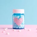 Love Pills: Heart-Shaped Medication Concept Royalty Free Stock Photo