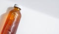 Iced Tea Bottle Laying Diagonally with Shadow and Soft Blur Background Royalty Free Stock Photo
