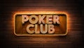 Poker night 3D letters Royalty Free Stock Photo