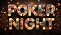 Poker night 3D letters Royalty Free Stock Photo