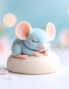 Sleeping Mouse Figurine Royalty Free Stock Photo