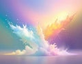 Pastel Color Splash Abstract Art Royalty Free Stock Photo