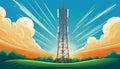 Mobile phone cell tower Royalty Free Stock Photo
