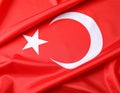 Flag of Turkey as background, top view Royalty Free Stock Photo