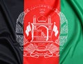 Flag of Afghanistan as background, top view Royalty Free Stock Photo
