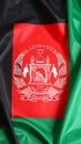 Flag of Afghanistan as background, top view Royalty Free Stock Photo