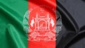 Flag of Afghanistan as background, top view Royalty Free Stock Photo
