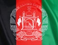 Flag of Afghanistan as background, top view Royalty Free Stock Photo