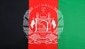 Flag of Afghanistan as background, top view Royalty Free Stock Photo