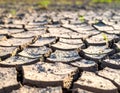 View of cracked ground surface on sunny day Royalty Free Stock Photo