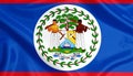 Flag of Belize as background, top view Royalty Free Stock Photo