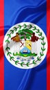 Flag of Belize as background, top view Royalty Free Stock Photo