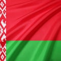 Flag of Belarus as background, top view Royalty Free Stock Photo