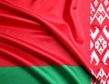 Flag of Belarus as background, top view Royalty Free Stock Photo