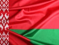Flag of Belarus as background, top view Royalty Free Stock Photo