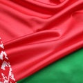Flag of Belarus as background, top view Royalty Free Stock Photo