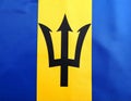 Flag of Barbados as background, top view Royalty Free Stock Photo