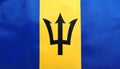 Flag of Barbados as background, top view Royalty Free Stock Photo