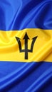Flag of Barbados as background, top view Royalty Free Stock Photo