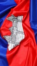 Flag of Cambodia as background, top view Royalty Free Stock Photo