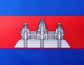 Flag of Cambodia as background, top view Royalty Free Stock Photo