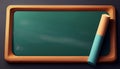 A rectangular green chalkboard Royalty Free Stock Photo