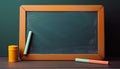 A rectangular green chalkboard Royalty Free Stock Photo