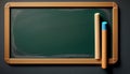 A rectangular green chalkboard Royalty Free Stock Photo
