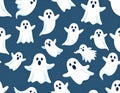 Cartoon-style pattern of ghosts Royalty Free Stock Photo