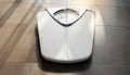 A white analog bathroom scale Royalty Free Stock Photo
