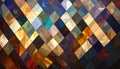 Generated image.Prismatic Geometry: Premium Abstract Tile & Hexagon Background Pack. Royalty Free Stock Photo
