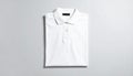 White Polo Shirt Mockup, Folded Blank Apparel Template Royalty Free Stock Photo