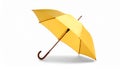 Open umbrella blown by wind gust on white background Royalty Free Stock Photo