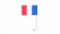 Small paper flag of France isolated on white Royalty Free Stock Photo