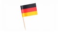 Small paper flag of Germany isolated on white Royalty Free Stock Photo
