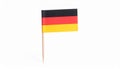 Small paper flag of Germany isolated on white Royalty Free Stock Photo