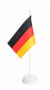 Small paper flag of Germany isolated on white Royalty Free Stock Photo