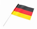 Small paper flag of Germany isolated on white Royalty Free Stock Photo