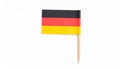 Small paper flag of Germany isolated on white Royalty Free Stock Photo