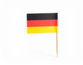 Small paper flag of Germany isolated on white Royalty Free Stock Photo