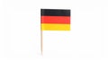 Small paper flag of Germany isolated on white Royalty Free Stock Photo