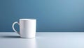 Minimalist Mug of Coffee on Blue to Gray Gradient Background Royalty Free Stock Photo